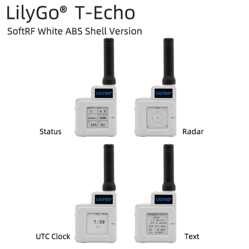 LILYGO® TTGO SotfRF T-Echo NRF52840 LoRa SX1262 433/868/915MHz Wireless Module L76K GPS 1.54 E-Paper BME280 Sensor for Arduino |