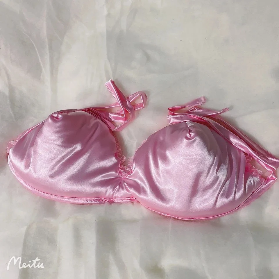 Мужской бондаж BF Pink шелковистая чашка D с кружевной каймой танцевальные костюмы