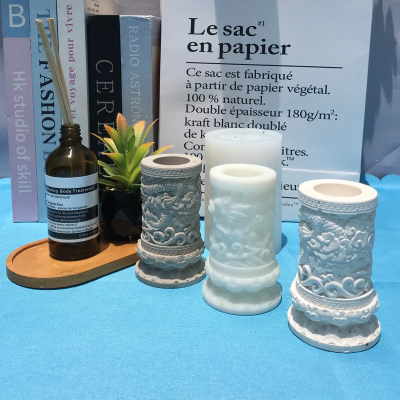 Подсвечник для свечей пластырь форма с рисунком дракона и феникса подсвечника