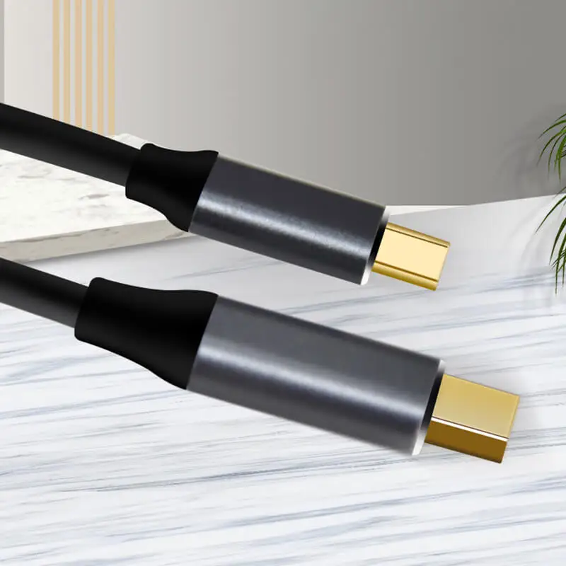 

Type-C To Mini DP 1.4 High-definition Video Cable Thunderbolt 3 USB C Support Bidirectional Rotation Mobile Computer Dp Port