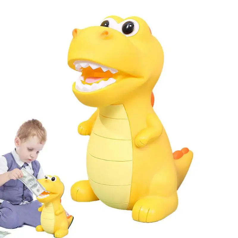 

Копилка с динозавром, копилка для монет для мальчиков, детские копилки для мальчиков, обеспечивает чувство счастья, самостоятельного дизайна динозавра, учится рассчитать и
