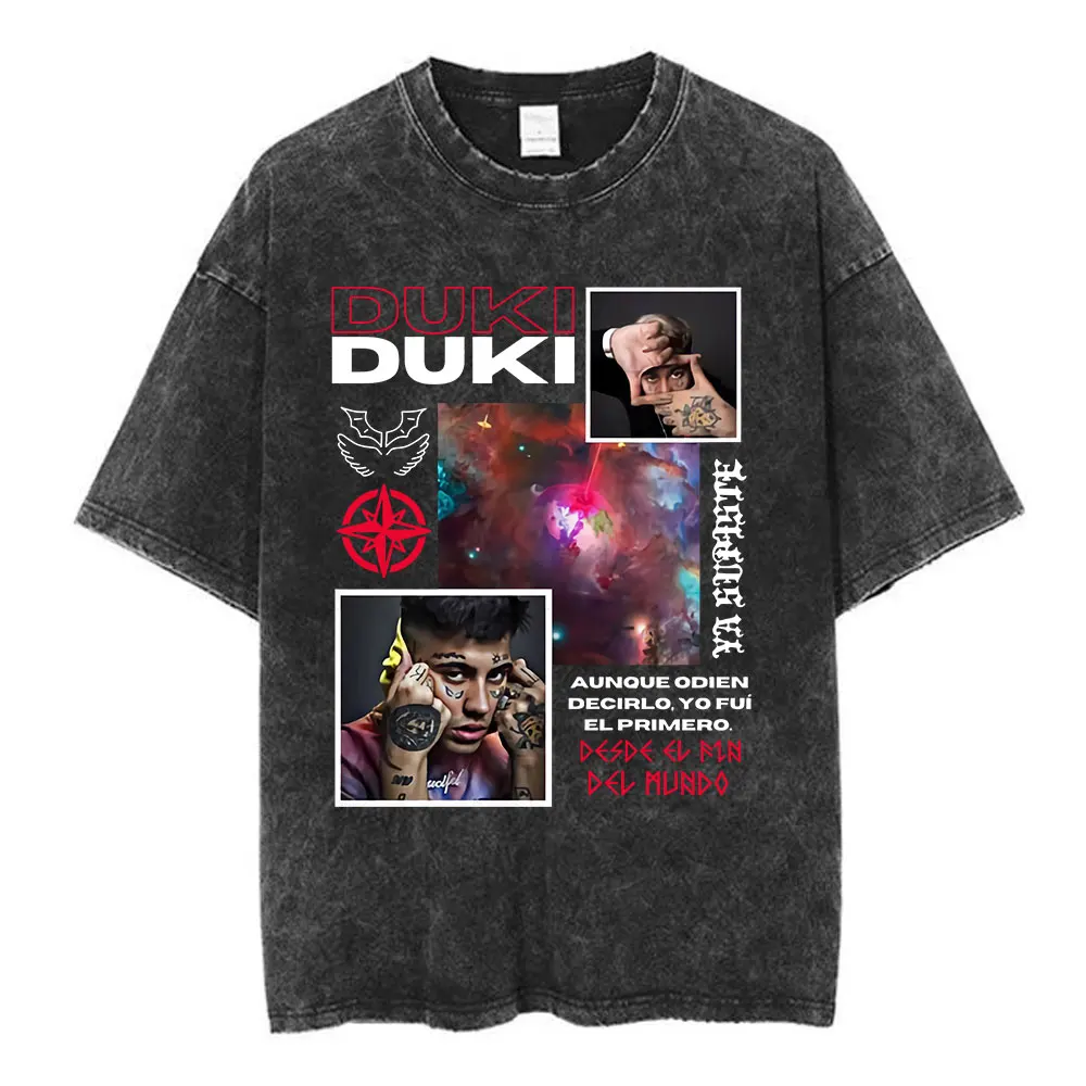 Рэпер Duki ADA Album Tour 2024 футболка с товаром мужская и женская одежда хлопковые