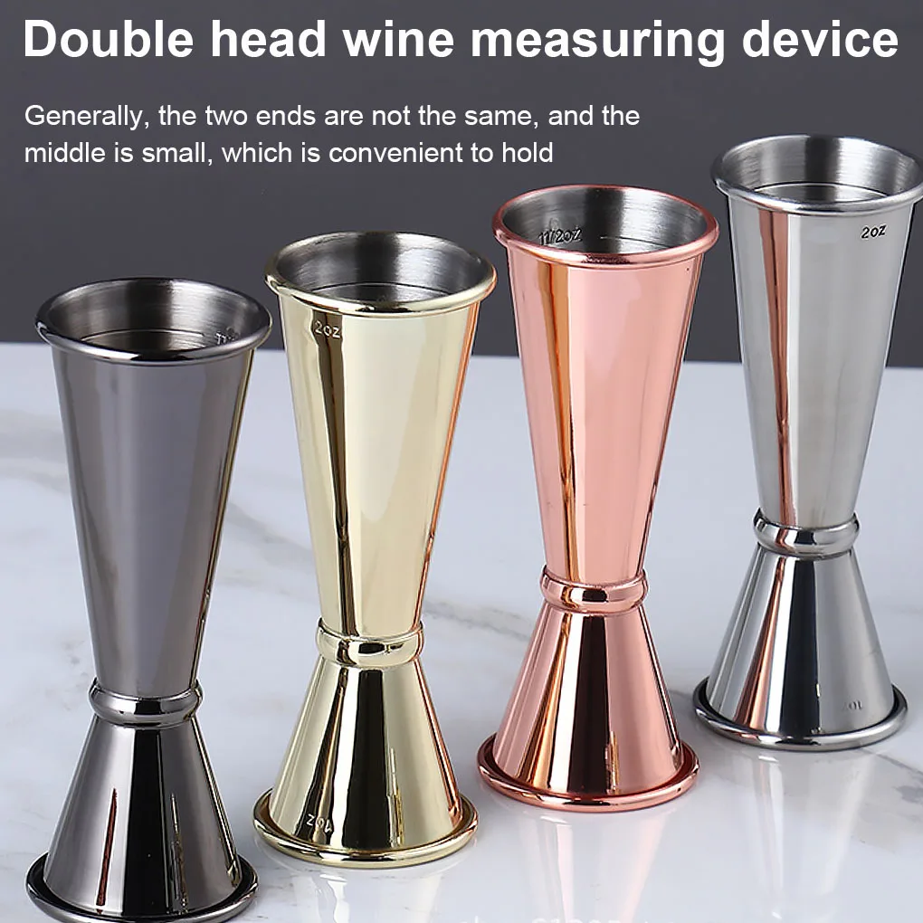 

Cocktail Jigger Double Wine Measurer Stainless Steel Ounce Measuring Cup with Scale