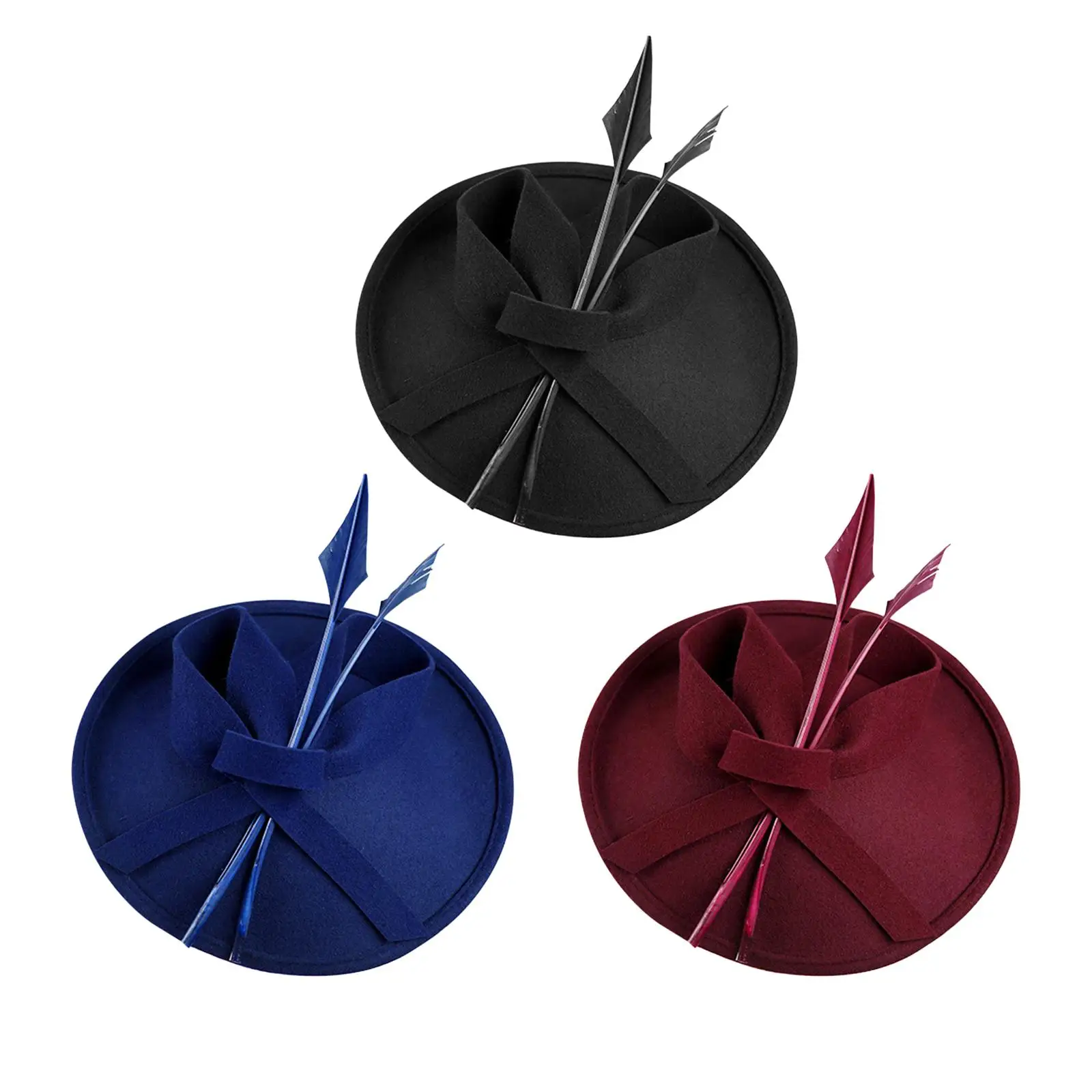 

Women Fascinator Hat Kentucky Derby Cocktail Tea Party Hair Clip Pillbox Hat