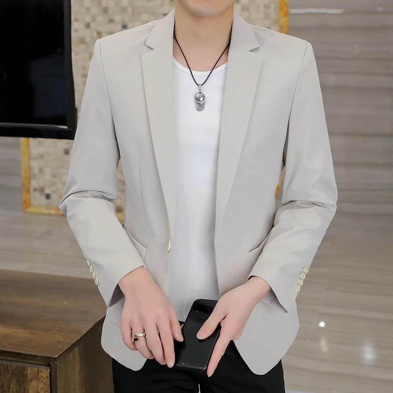 

Brand Spring Autumn Suit Men Korean Version Slim Leisure Small Suit Jacket Trend To Wear with Office Professional Jacket 4XL