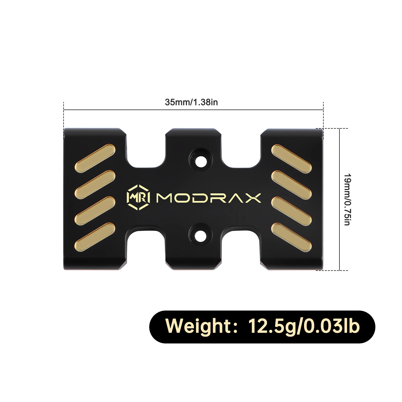 Фото Медная защитная пластина ModRax для шасси Axial SCX24 LCG, 1/24, для модификаций радиоуправляемых краулеров №2