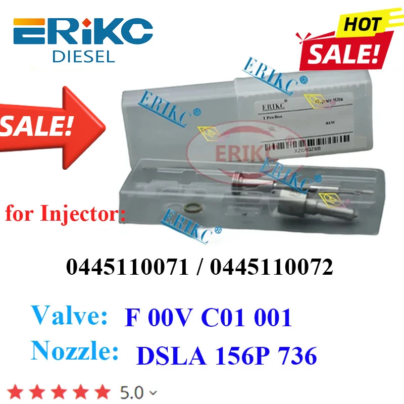 0445110071 0445110072 Ремкомплект форсунок дизельного насоса Сопло DSLA156P736 0433175163 Клапан
