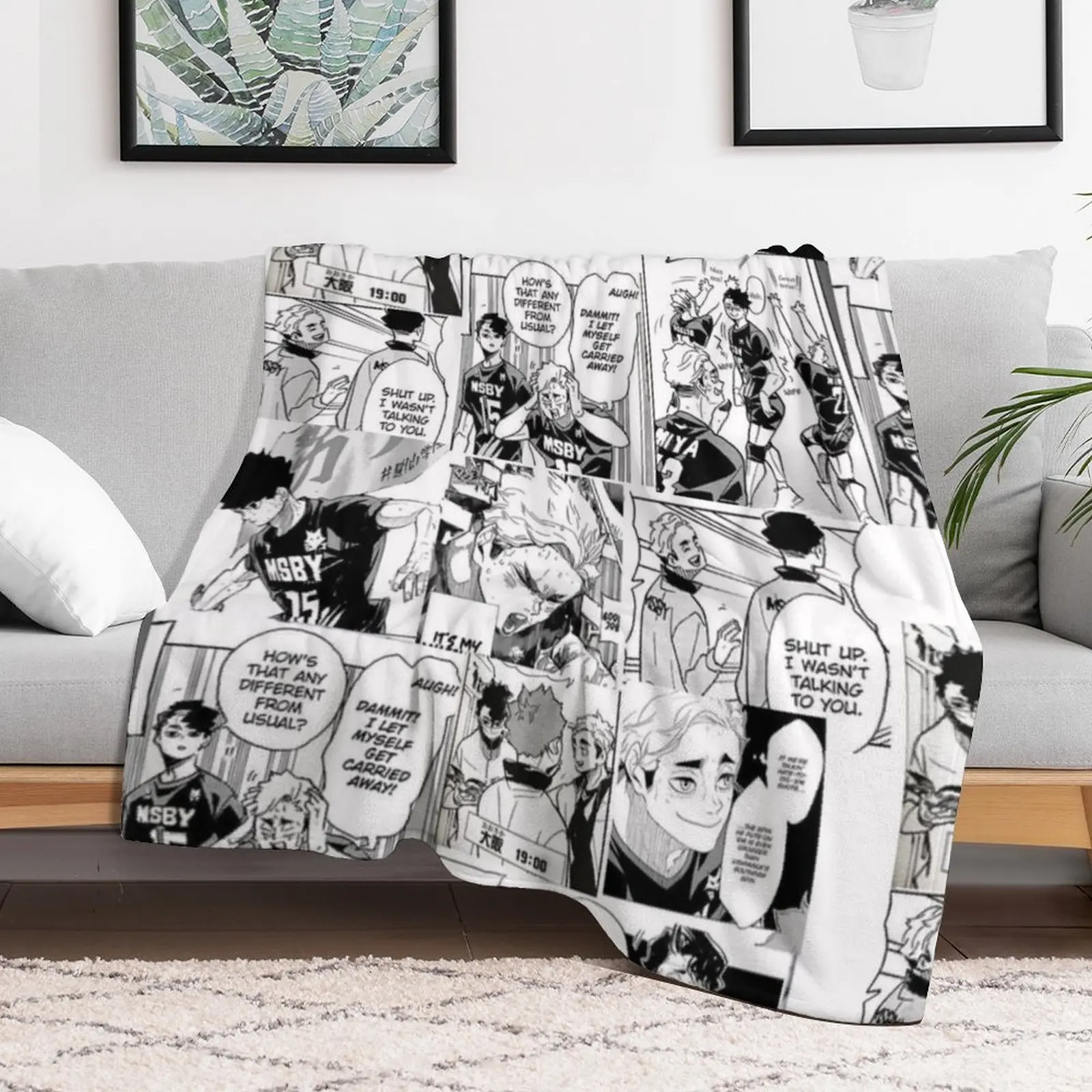Sakuatsu (Atsumu and Sakusa) Timeskip Манга Панели Плед Летнее постельное белье Теплые зимние