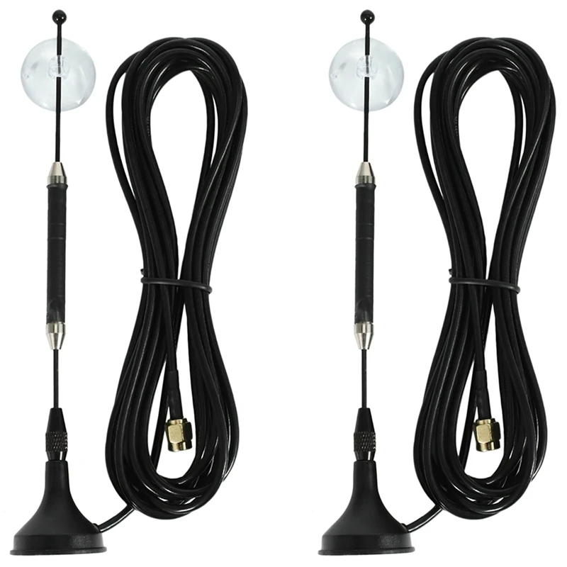 

2X 4G Antenna SMA Antenna High Gain Suction Cup Antenna With Magnetic Base Connector GSM Signal Booster 3 Meter Cable