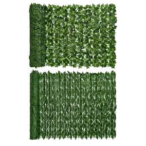 2PCS Artificial Leaf Fence Privacy Screen Outdoor Garden Faux Ivy Hedge Leaf Privacy Wall Screen Decorative Fence Screen