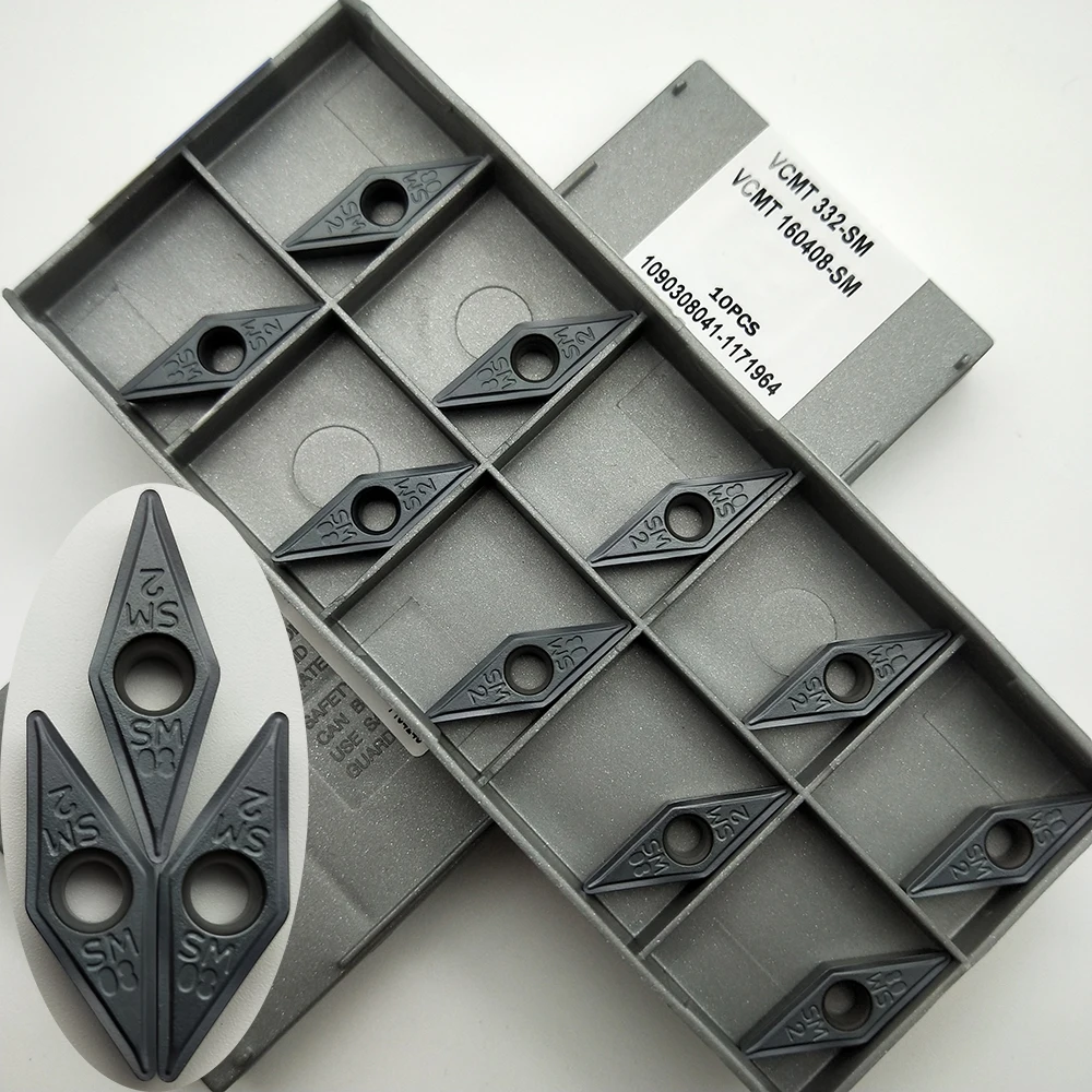 

VCMT160408-SM IC907 Carbide Inserts Turning Tools Cutter Lathe VCMT160408 CNC cemented carbide blade 10PCS