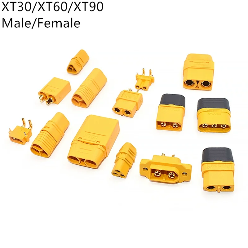 Фото Разъемы для авиамоделей Xt60h-f, Xt90s, Xt30u, высокотоковые штекеры для зарядки литиевых аккумуляторов Xt-90, Xt-60, Xt30 №2