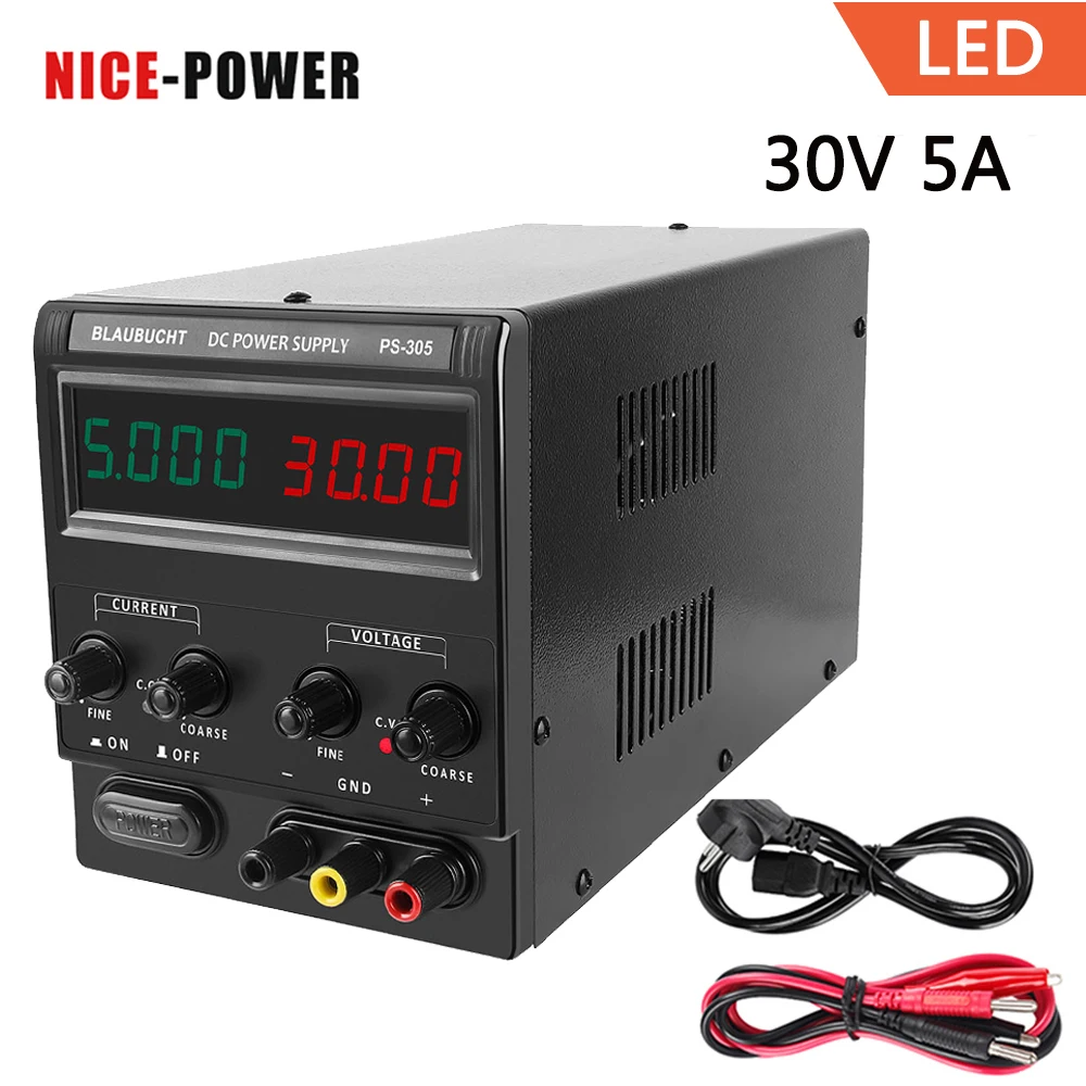 

4 Digits Display Lab Regulated Switching Power Supply DC Laboratory Adjustable 30V Bench Voltage Regulator Power Supplies