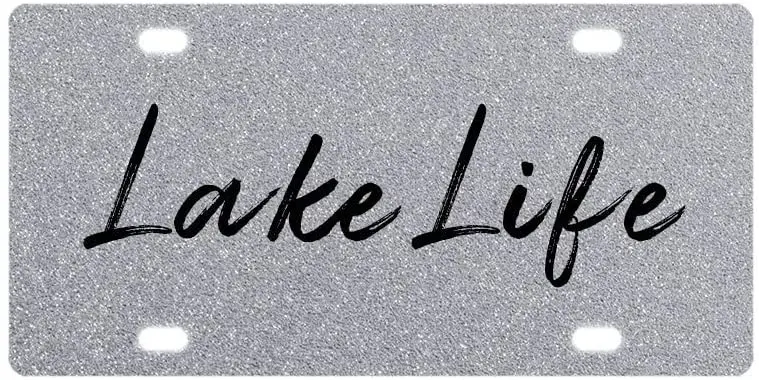 

Anwei Gresham Обложка номерного знака Lake Life, металлический чехол для номерного знака, декоративный Автомобильный номерной знак 6x12 дюймов
