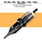 Иглы для татуировочной машинки, картриджи 0,35 mmRL RS RM, одноразовые, для перманентного макияжа