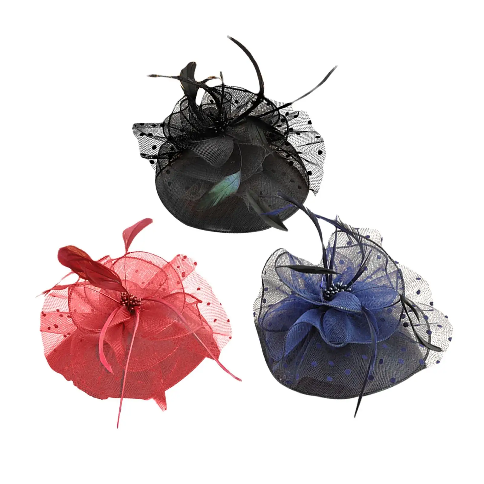 

Fascinators Hat for Women Flower Mesh Feather Pillbox Hat Vintage Headband for Bridal Wedding Tea Party Cocktail Prom Headwear