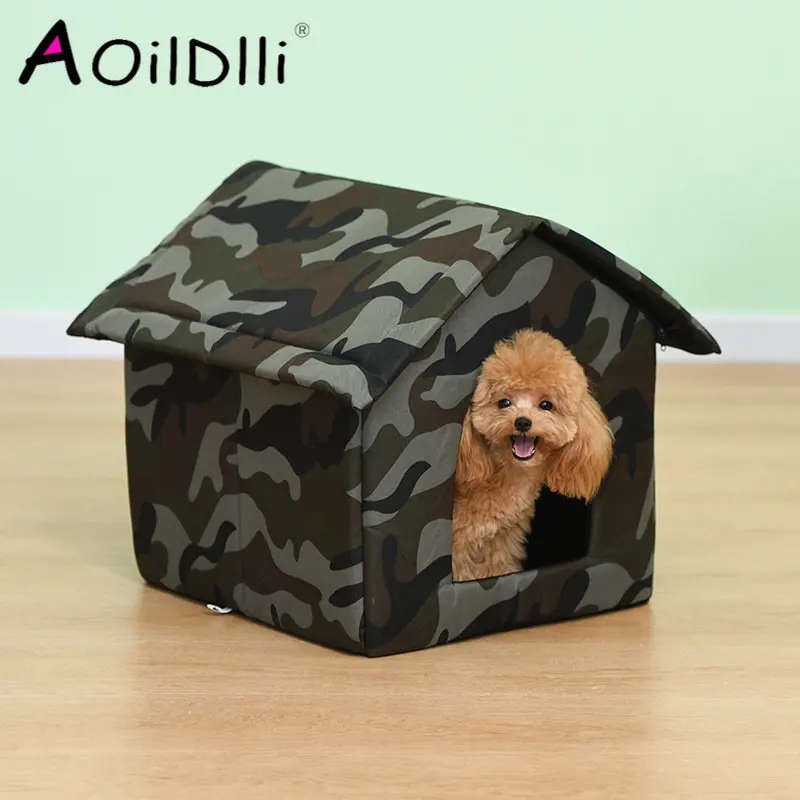 

Домик-палатка для домашних животных, портативная дорожная кошачья кровать, водонепроницаемый утолщенный домик для домашних животных