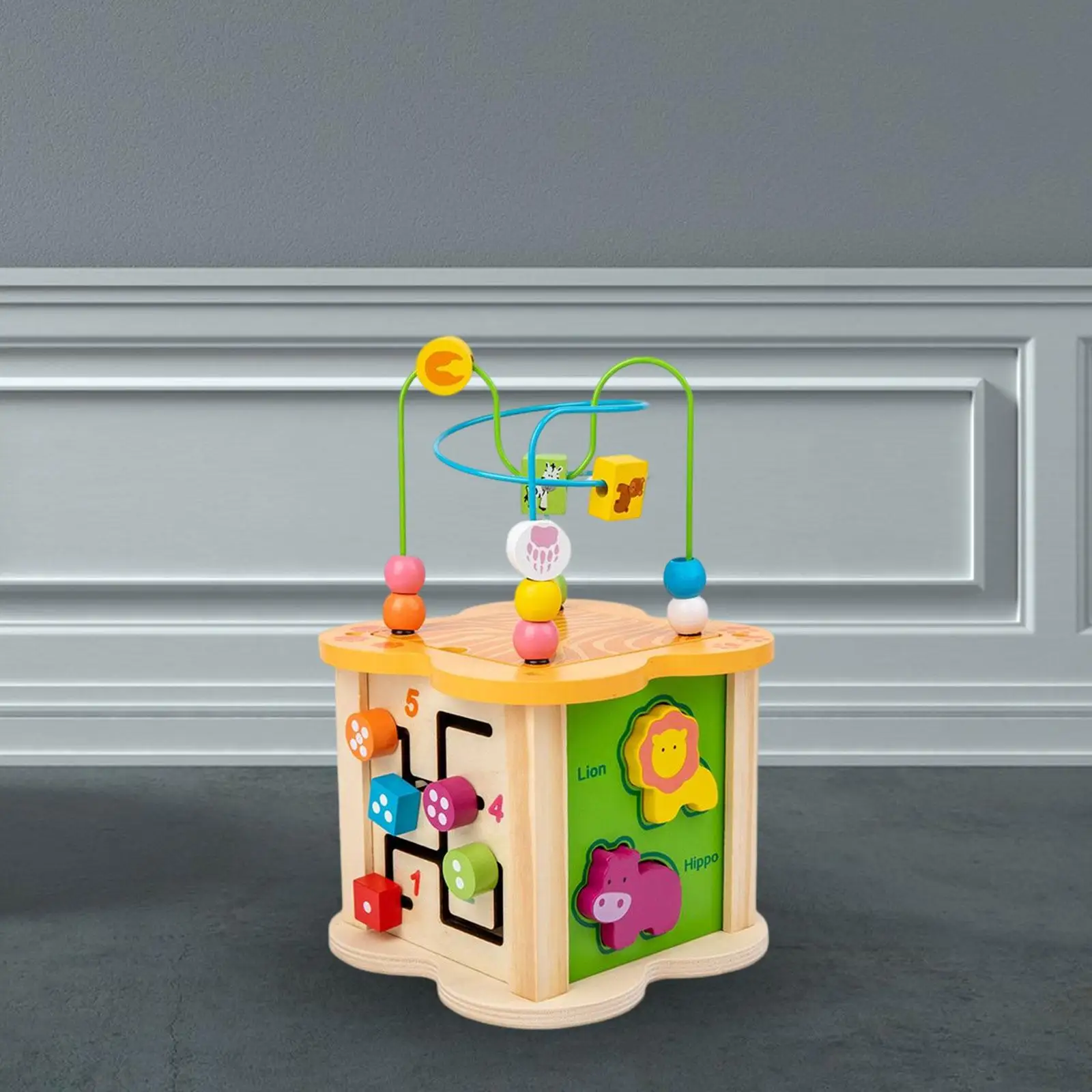 

Wooden Baby Activity Toys with Bead Maze Early Education Developmental Shape Match Gift Craft for Christmas Children Preschool