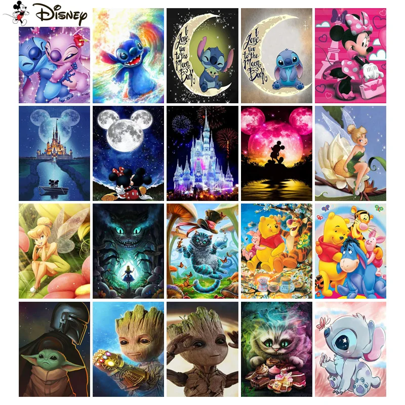 

Disney 5D Diamond Pattern Rhinestone Needlework Diy Diamond Painting Cross Stitch "Cartoon Princess Mickey" Diamond Embroidery