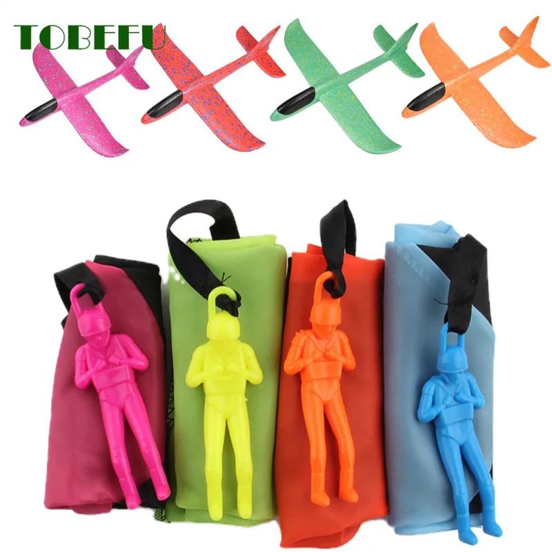 

Foam Airplanes And Parachute Toy Combo Set Flying Toys For Kids Outdoor Play Kids Backyard Outdoor Toys Flight Mode Glider