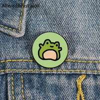 frogs doodle pattern printed pin custom funny brooches shirt lapel bag cute badge cartoon enamel pins for lover girl friends