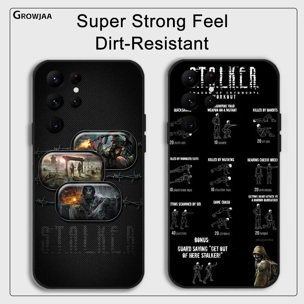 S-Stalker Cear S-Sky чехол для телефона Samsung Galaxy S24 Ultra S22 S23 S21 S20 5G защитный силиконовый из