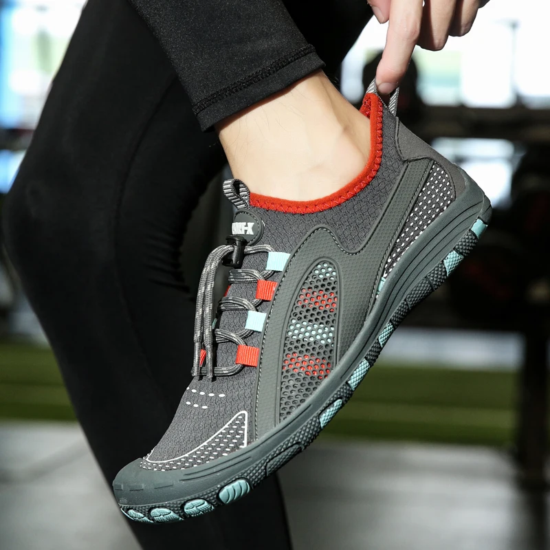 JIEMIAO Summer Men Running Shoes Mesh Breathable Women Sneakers Outdoor Marathon Sports Shoes Gym Fitness Footwear