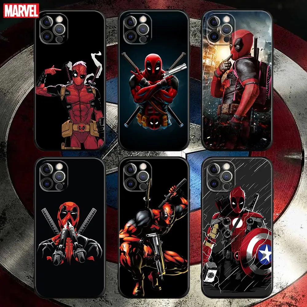 

Phone Case for Apple iPhone 13 Pro Max 12 11 8 7 SE XR XS Max 5 5s 6 6s Plus Soft Silicone Case Cover Deadpool Marvel Heros