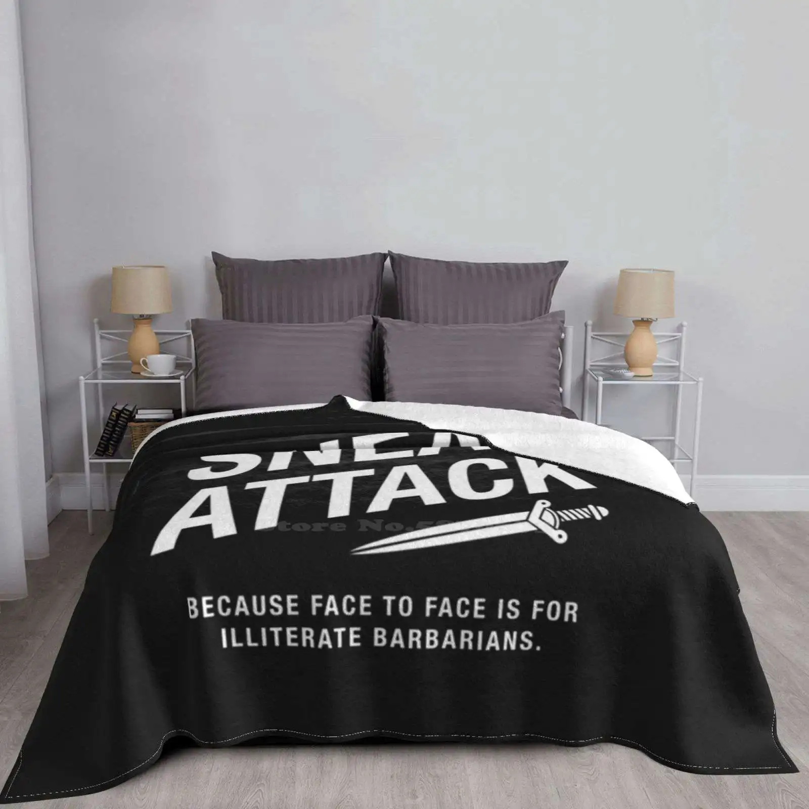 Rogue Sneak Attack Illiterate Barbarians Gaming Trend Стиль Забавное модное мягкое одеяло Dnd D And Pathfinder Rogues