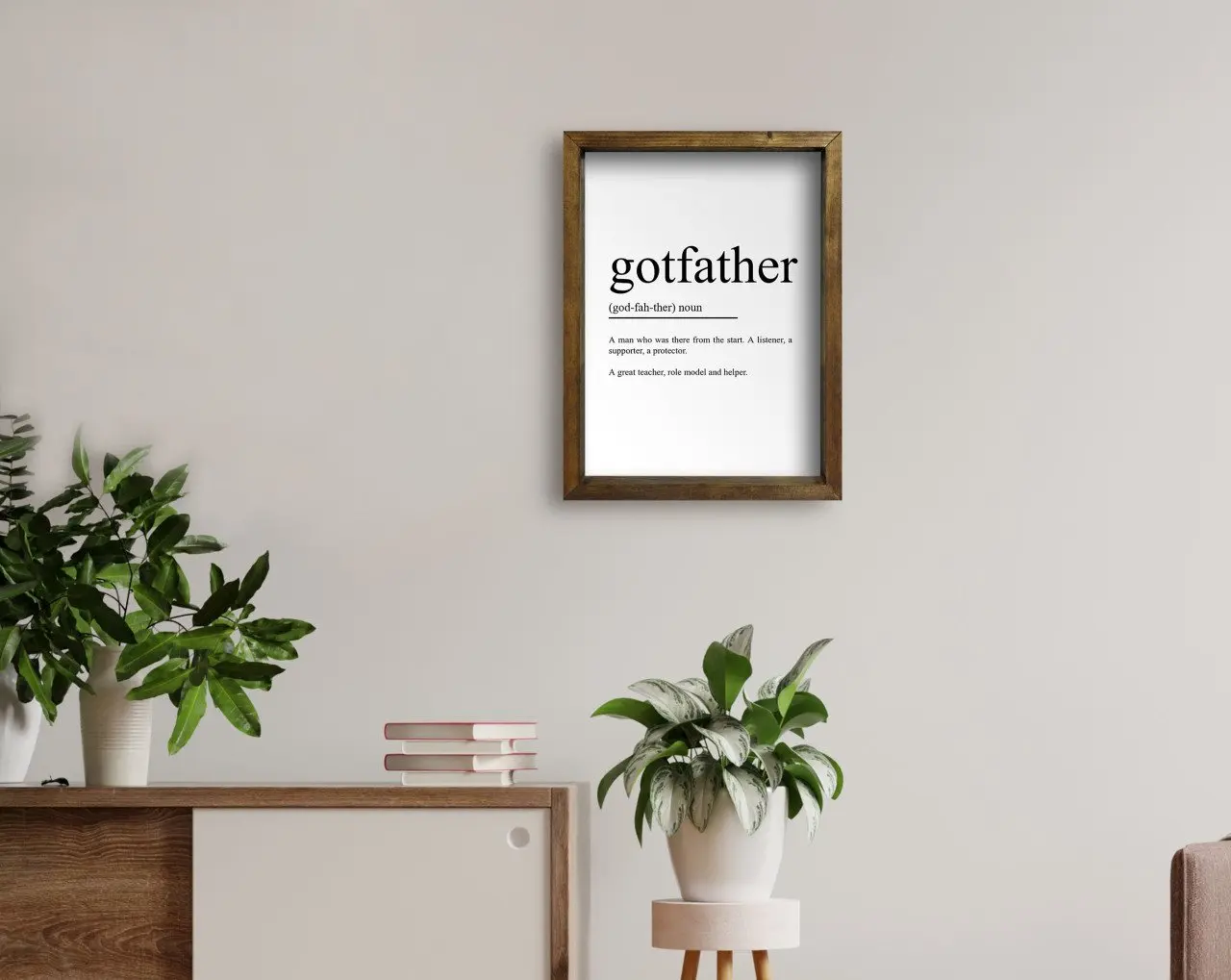 

BK домашний Крестный отец, дизайнерский стол с рамой из натурального массива дерева 45x65 см-6, специальный дизайн, подарок для друзей и влюблен...