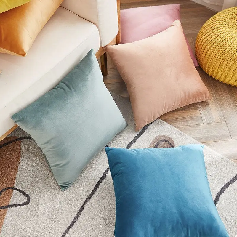 

Throw Pillow Covers Color Geometry Sofa Cushion Cover 45x45 Geometric Living Room Decoration Simple Luxury Polyester Linen E1489