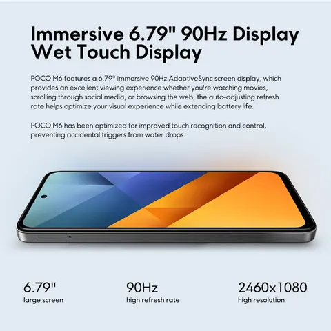 Смартфон POCO M6, глобальная версия, Helio G91 Ultra, 108 МП, основная камера Pro-Grade, 33 Вт, быстрая зарядка, аккумулятор 5030 мАч