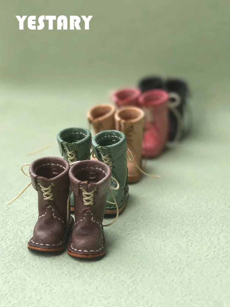 

YESTARY NEW BJD Doll Shoes Boots For 1/6 BJD Blythe Ob22 Ob24 Dolls Accessories Clothing MINI Leather Boots For 3.2CM Size Foot
