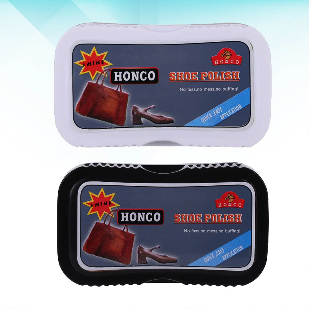 

1 Pair Double-sided Shoe Polish Sponge High Density Sponge Shoes Brush Cleaning Shoe Wax Brush Cleaner Tool (Random