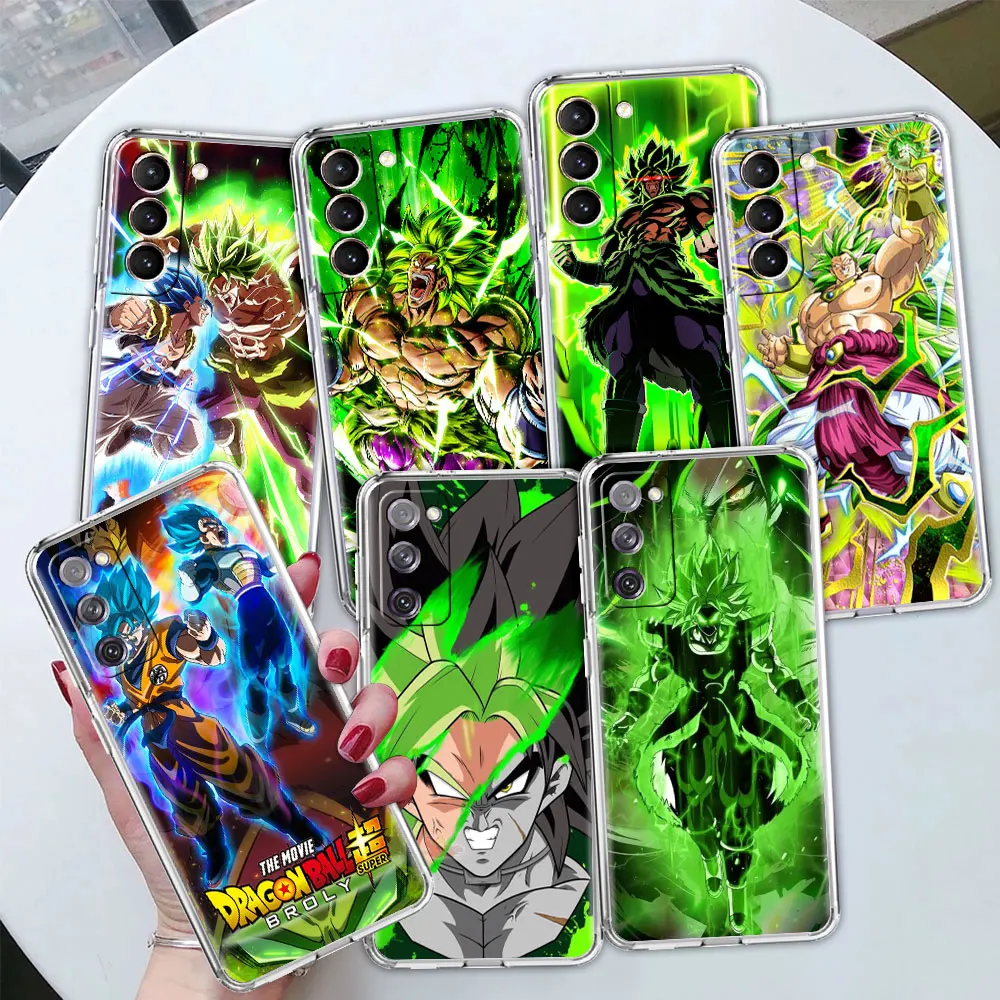 

Soft Case For Samsung Galaxy S22 S20 S21 S10 S9 S8 Plus FE Note 20 Ultra 10 Lite 9 Luxury Cover Coque Saiyan Brolis Anime