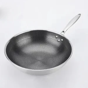 

2021 New Kitchen Wok Non Stick Pan Fried Steak Cooking Tools 316 Stainless Steel Frying Pan Induction Cooker Gas Stove General