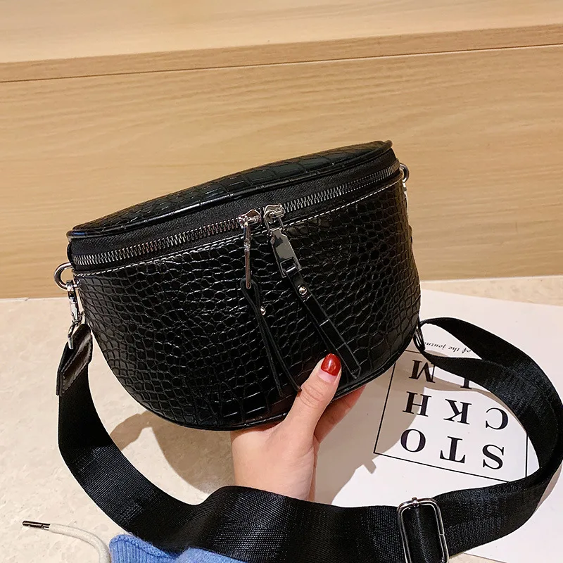 Luxury Designer Saddle Women's Chest Bag High Quality Crossbody Bags Female Fashion Chain Handbag Shoulder Bag Banana Belt Purse