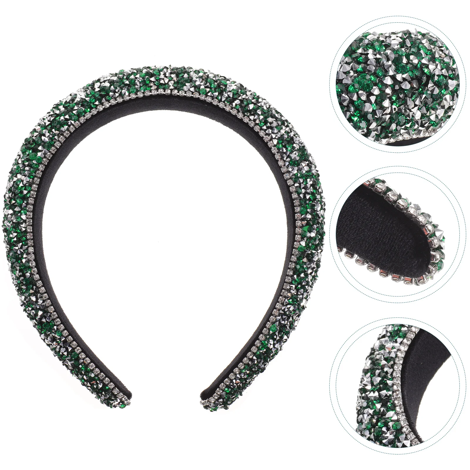 

Wide Brim Rhinestone Headband Headbands Girls Hair Wear-resistant Delicate Rhinestones Daily Use Hoops Bridesmaid