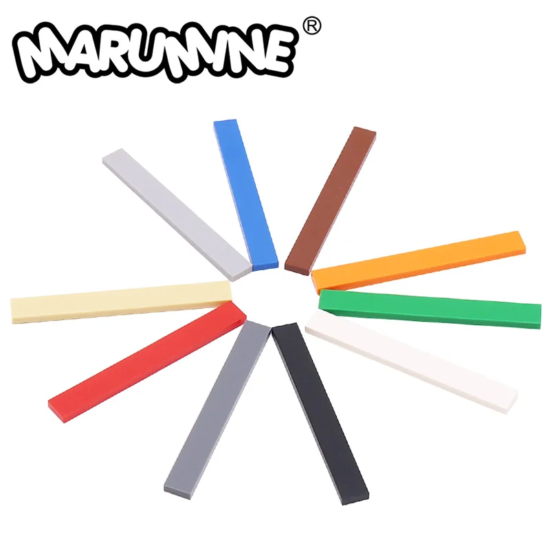 Marumine 4162 кирпичей 1x8 Строительная плитка 50 шт. гладкие блоки сборка деталей набор моделей Базовая MOC DIY аксессуары