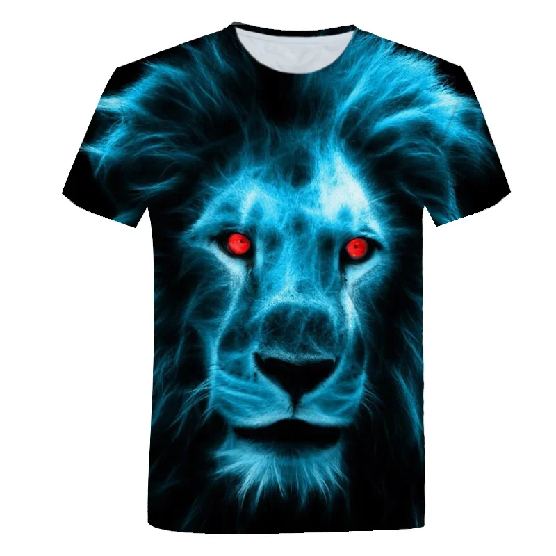 

New men's T-shirt short sleeve Tiger Print T-shirt summer halajuka fashion casual round neck oversized T-shirt short sleeve 2022