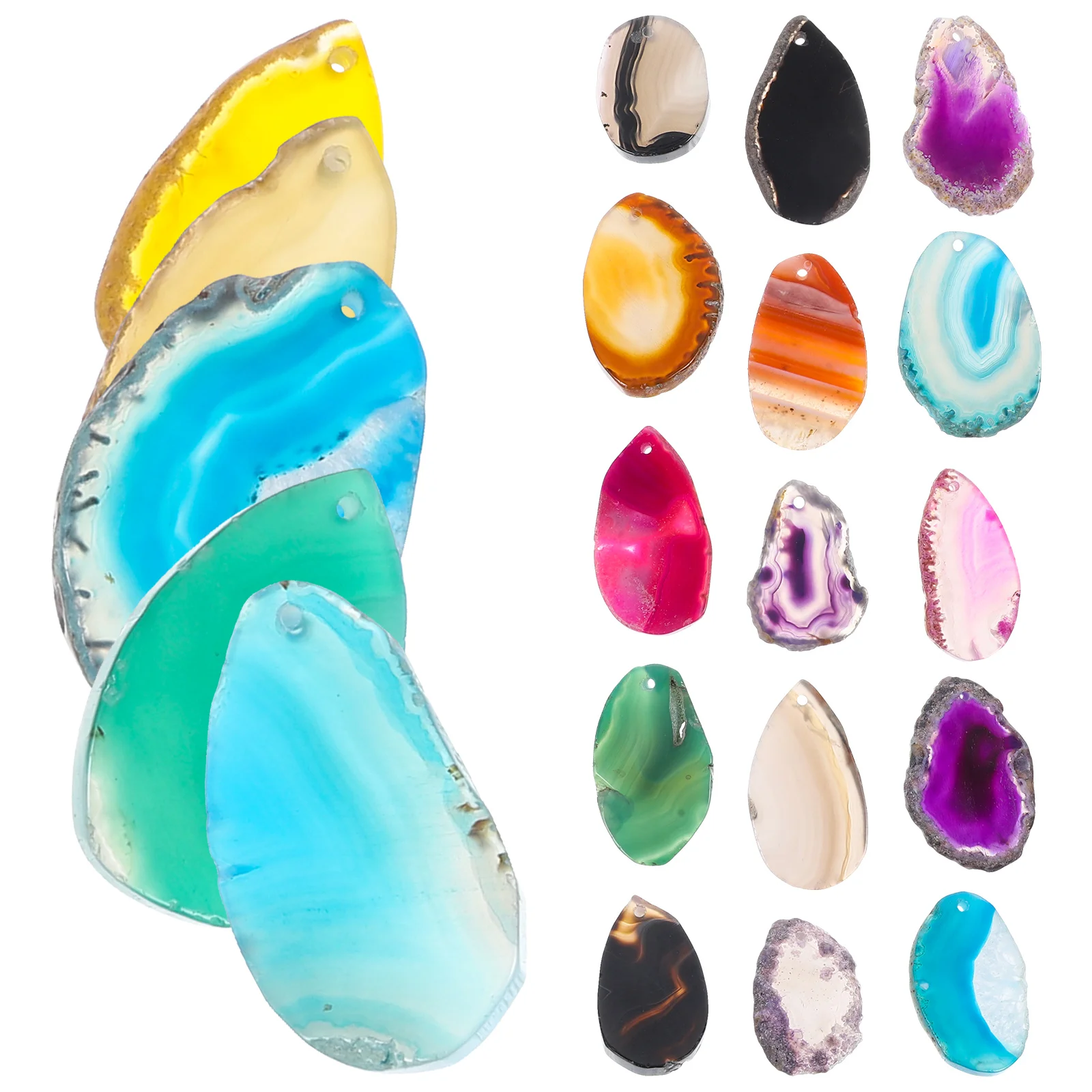 20 шт. Агат Кулон Свитер Цепочка подвесные украшения красочные ветряные