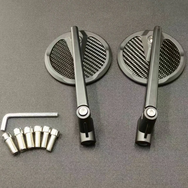 Мотоциклетные зеркала заднего вида настоящий углерод из волокна для Vespa SPRINT PRIMAVERA LX LXV S 150 GTS300 GTV, мотоциклетное зеркало заднего вида