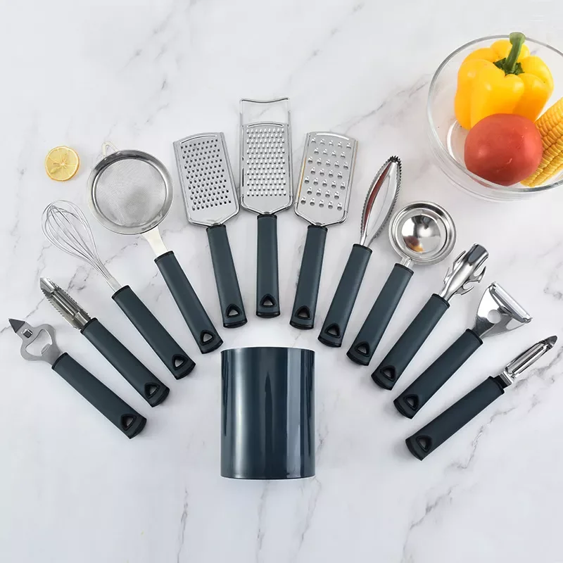 

12PC Grater Egg Beater Kitchenware Set Peeler Mesh Strainer Cheese Carrot Garlic Onion Gadgets Kitchen Cooking Tools Accessories