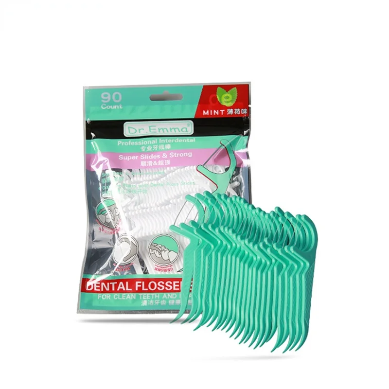 

90pcs Disposable Dental Floss Cleaning Dental Floss Pick Interdental Brush Teeth Picks Tooth Clean Oral Hygiene Tool