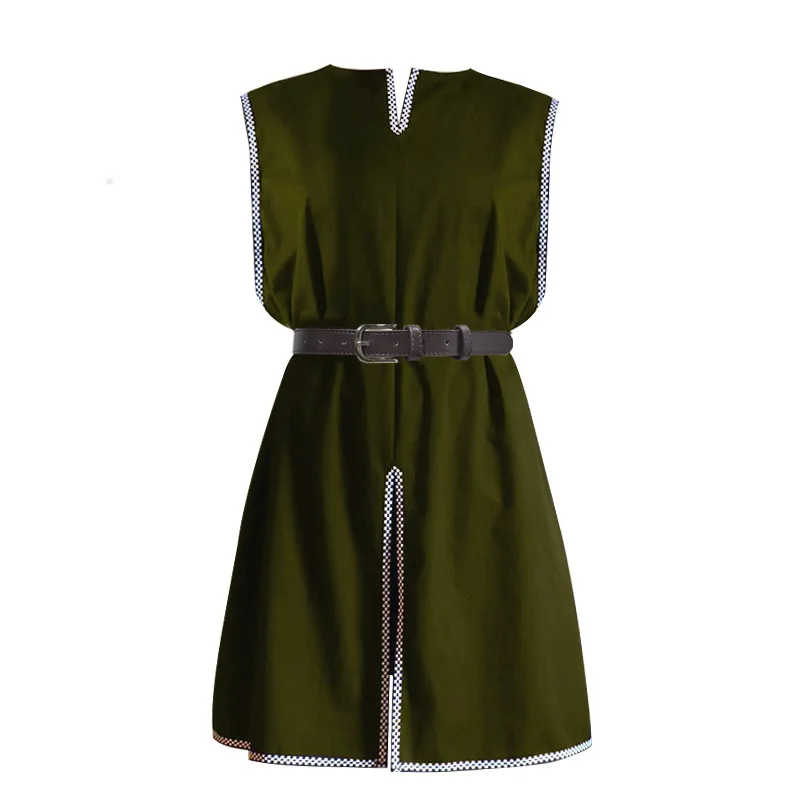 Middeleeuwse Tuniek Viking Norman Krijgers Kostuum Mannen Larp Outfit Lange Shirt Tops Mouwloos Vest Jas Halloween VoorVolwassen