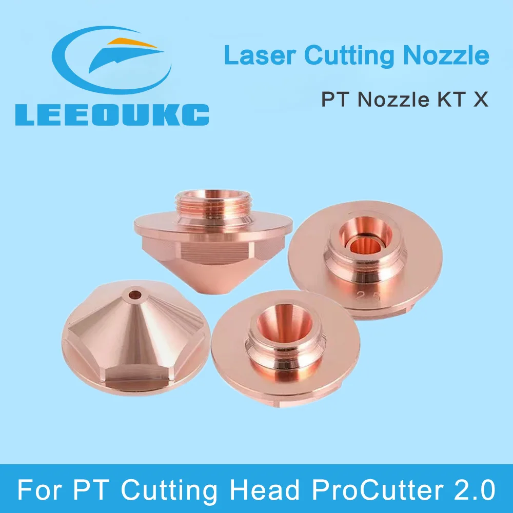 LEEOUKC 10pcs/Lot Laser Nozzle Dia.30mm Height 18.6mm Thread 15mm For KT X  Single Double Nozzle  ProCutter 2.0 Cutting Head