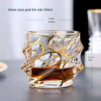 european crystal glass golden mouth whisky cup domestic classical foreign wine cup spirits cup beer cup wine set