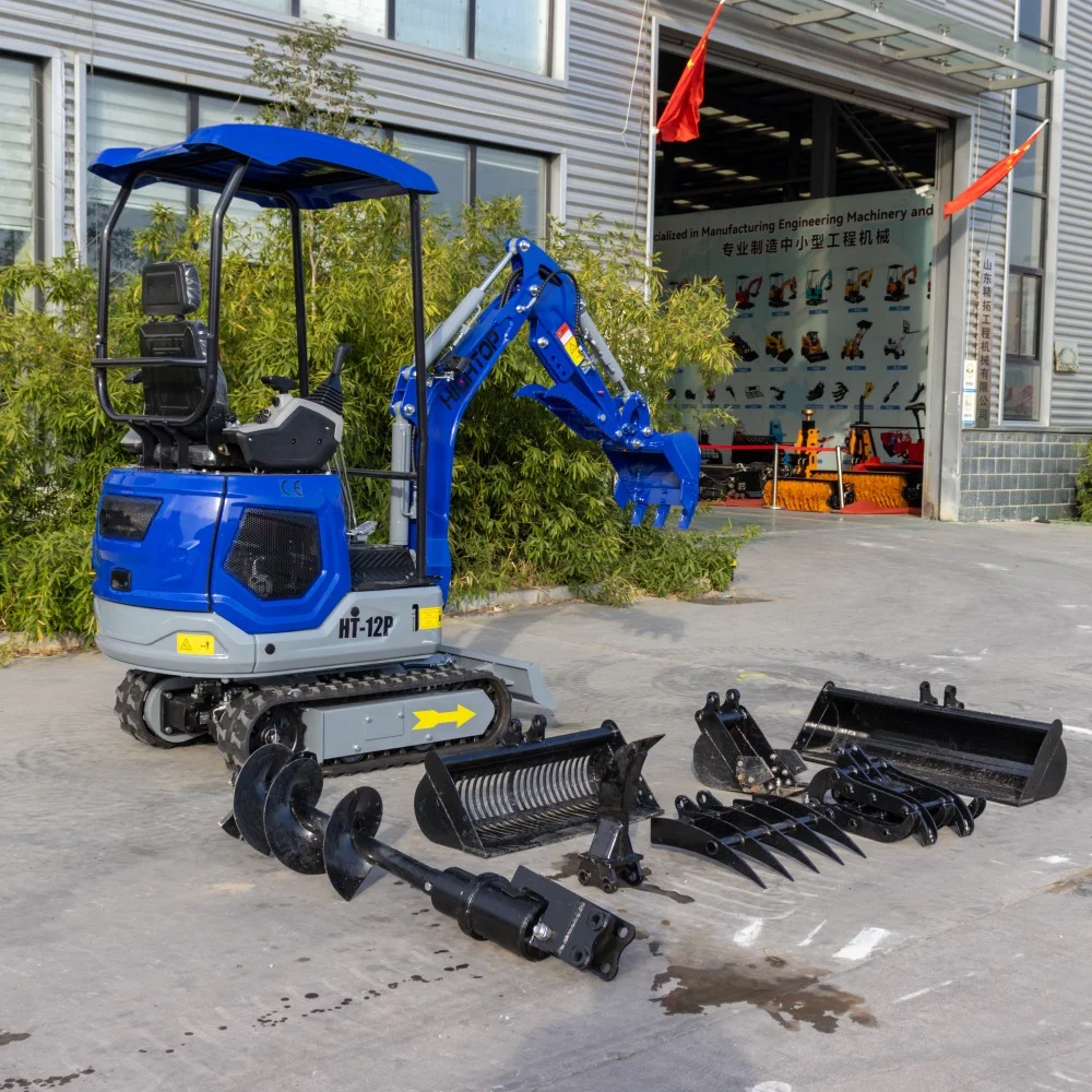 1-тонный мини-экскаватор 1 2 тонны небольшой экскаватор с гидравлическим зажимом