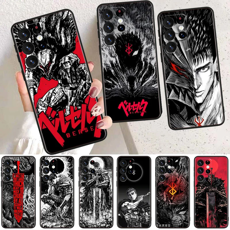 Berserk Guts Comic Phone Case For Samsung Note 8 9 10 20 Plus M10 21 23 30 31 32 33 51 53 54 60 62 80 Black Cover Silicone