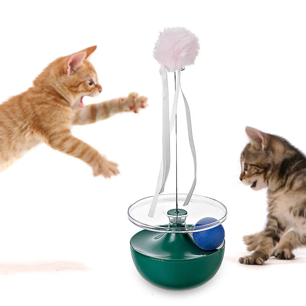 

Cat Interactive Toy Funny Cat Stick Toy Teaser Wand Simulation PomPom Feather Training Kitten Interactive Pets Supplies